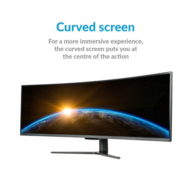 electriQ 49" Double Full HD Super UltraWide FreeSync HDR Curved Monitor