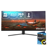 electriQ 34" QLED WQHD 165Hz 1ms UltraWide Curved Gaming Monitor