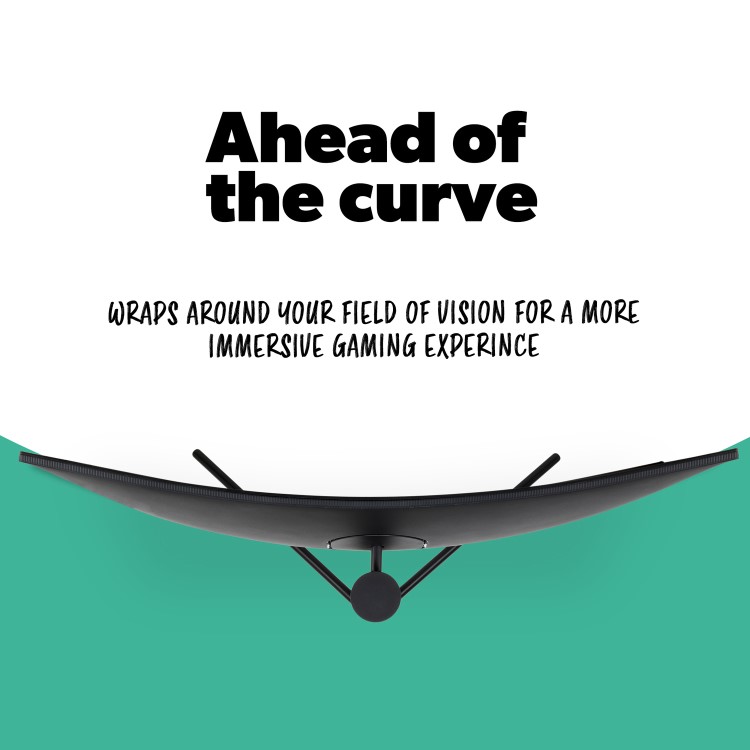 electriQ 34" QLED WQHD 165Hz 1ms UltraWide Curved Gaming Monitor