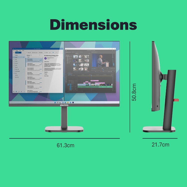 electriQ 27" IPS Full HD 144Hz 1ms USB-C Monitor