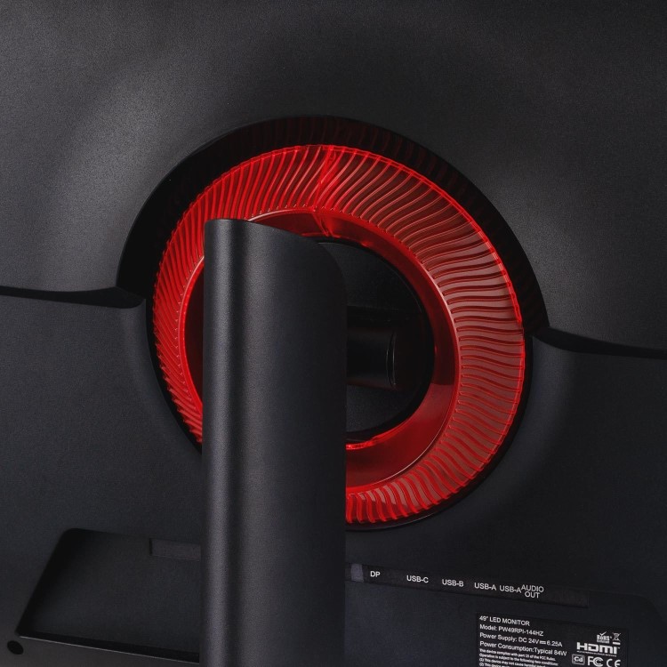 GRADE A2 - electriQ eiq-495KCSUW144IPS 49" 5K DQHD IPS 144Hz Super UltraWide Curved Monitor