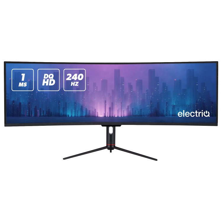 electriQ eiq-495KCSUW240VA 49" VA 5K DQHD 240Hz Super UltraWide Curved Gaming Monitor