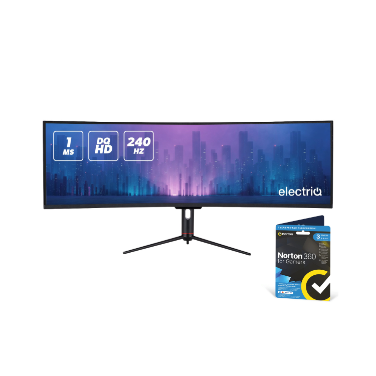 electriQ 49" VA 5K 240Hz 1ms Super UltraWide Curved Gaming Monitor