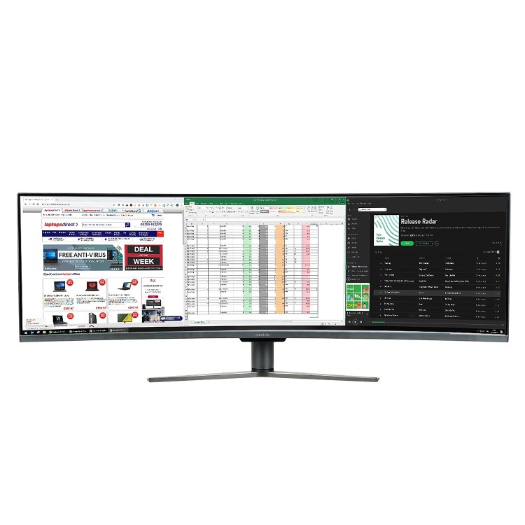 electriQ 49" Double Full HD Super UltraWide FreeSync HDR Curved Monitor