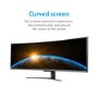 electriQ 49" Double Full HD Super UltraWide FreeSync HDR Curved Monitor