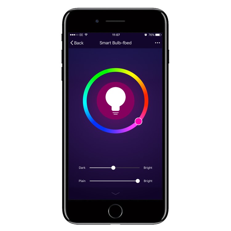 electriQ Smart Lighting Colour Wifi Bulb with B22 bayonet ending - Alexa & Google Home compatible - 5 Pack