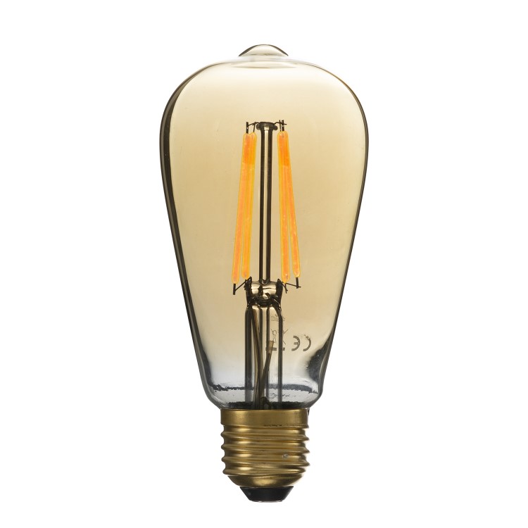 electriQ Smart dimmable Wifi filament bulb with E27 screw fitting - 5 Pack