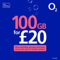 O2 120GB Data SIM Only Contract 12 Months