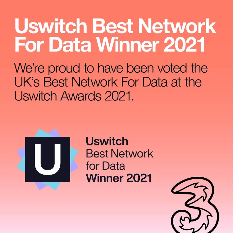 Three 4GB Data SIM Only Contract 12 Months