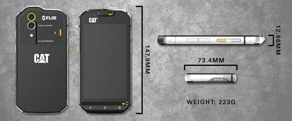 CAT S60 dimensions