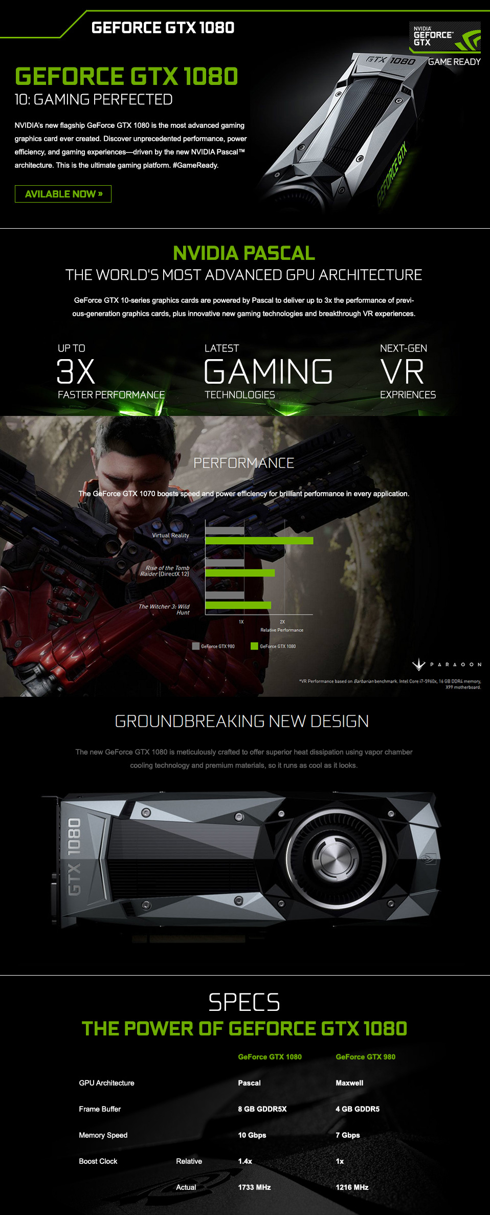 Nvidia GeForce GTX 1070 1080 Graphics Cards Laptops Direct