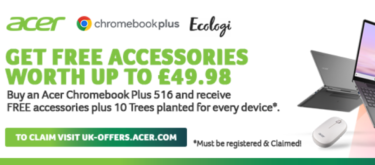 Acer Chromebook Plus 516 claim free accessories