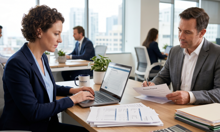 Business IT Leasing showing laptops and monitors