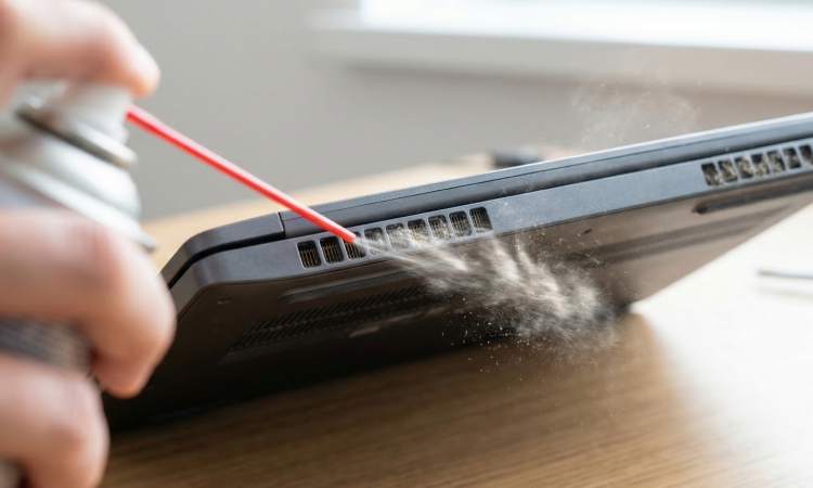 Cleaning laptop vents