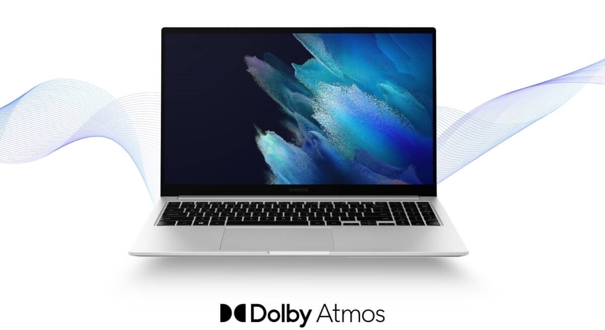 Samsung Galaxy Book Dolby Atmos sound system.