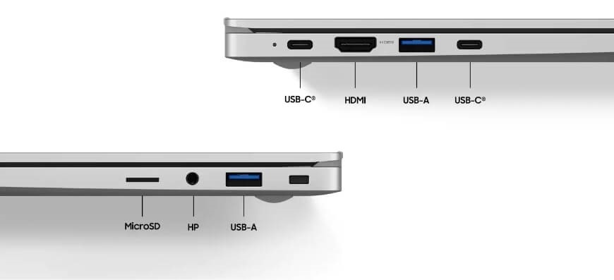 Samsung galaxy book core i5 ports.